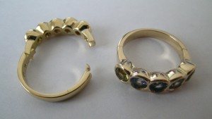 Hinged ring for difficult to fit fingers.